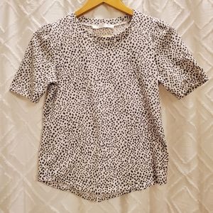 Petite Assembly, half sleeve, XS, Dalmatian print, black and white